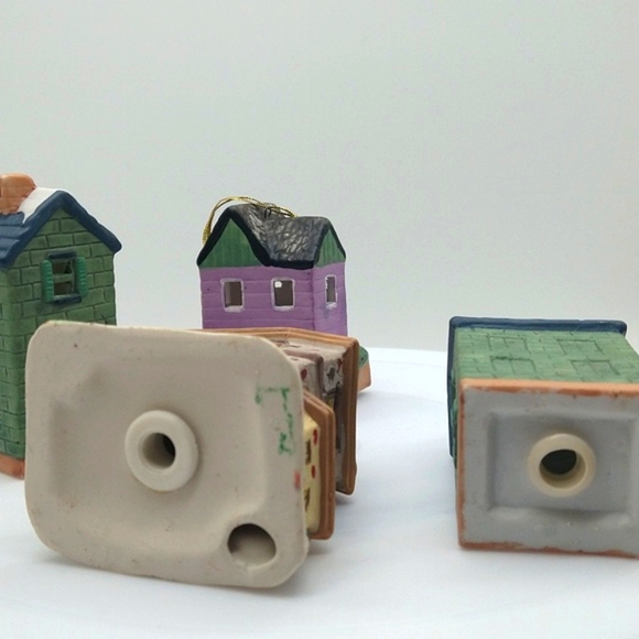 Ornaments Porcelain Christmas Tree Village illuminated Vtg 80's Holiday House - Picture 6 of 7